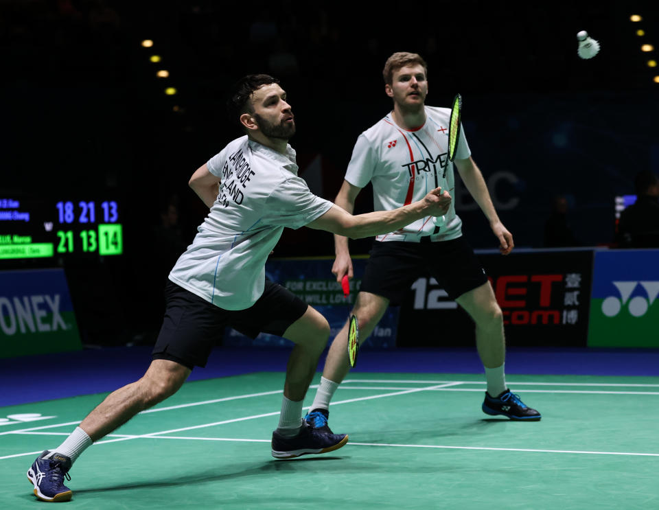 Chris Langridge and Marcus Ellis couldn't quite get over the line in the men's doubles quarter-finals