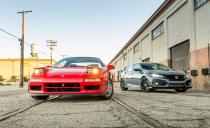 <p>The original NSX always looked bigger in photos than it really was. The Civic towers over the Acura by nearly a foot.</p>