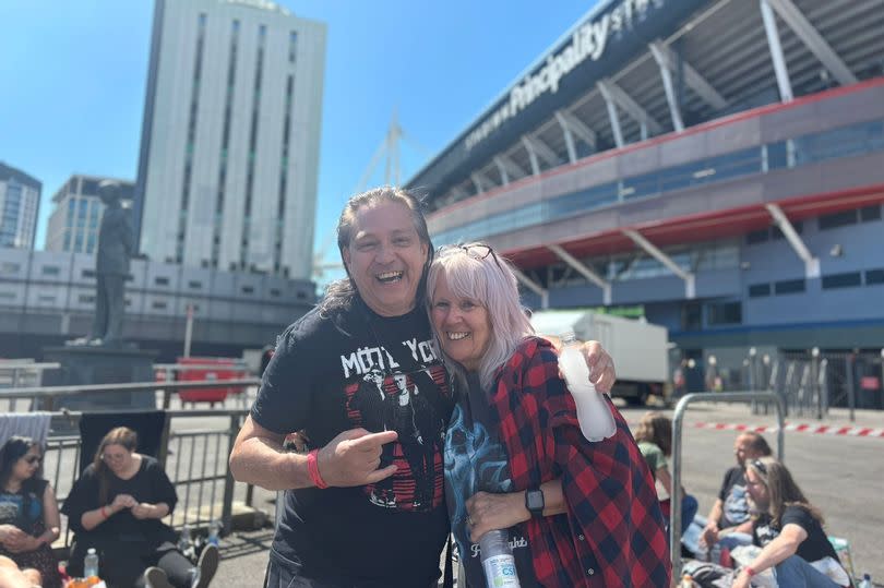 Foo Fighters fans outside Cardiff Principality Stadium