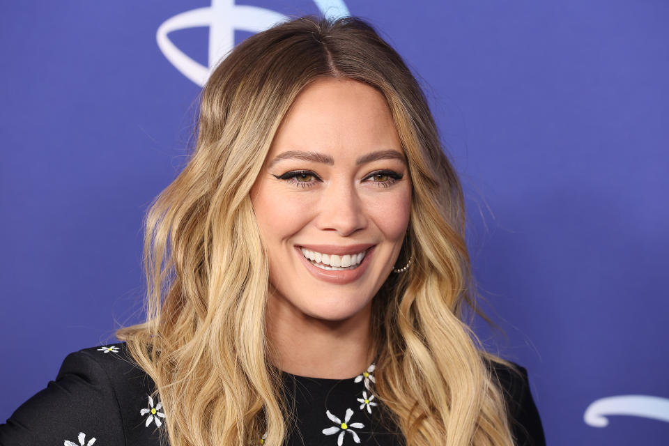 NEW YORK, NEW YORK - MAY 17: Hilary Duff attends the 2022 ABC Disney Upfront at Basketball City - Pier 36 - South Street on May 17, 2022 in New York City. (Photo by Arturo Holmes/WireImage)