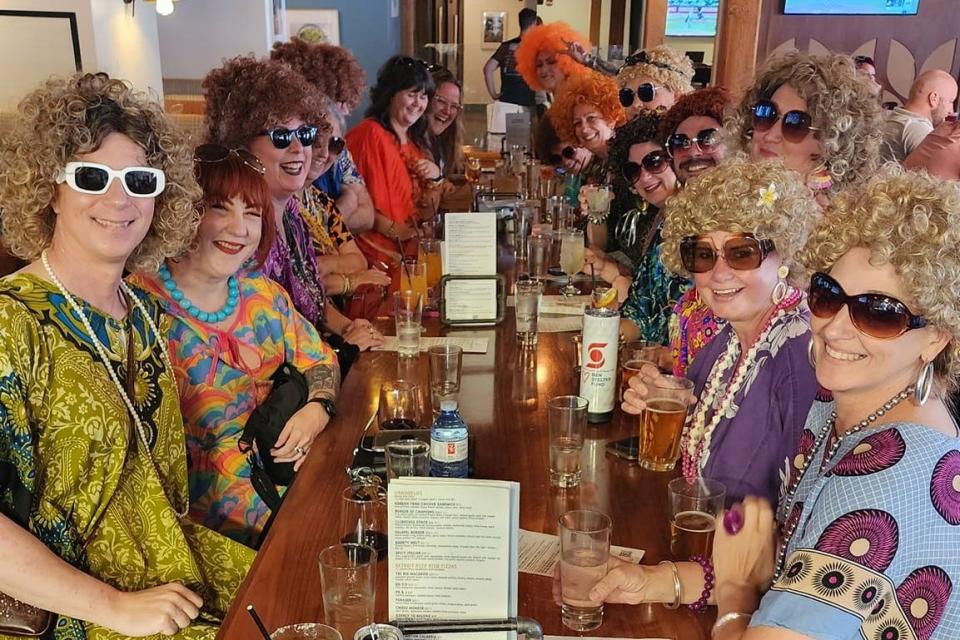 A table of Mrs. Roper's at a romp in Edmonton, Alberta, Canada.
