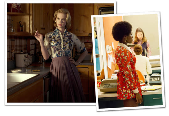 “I’m a big fan of Betty Draper of Mad Men and all the eclectic patterns the secretaries enjoy on that show.” Stills from AMC’s “Mad Men”, 2007-2015