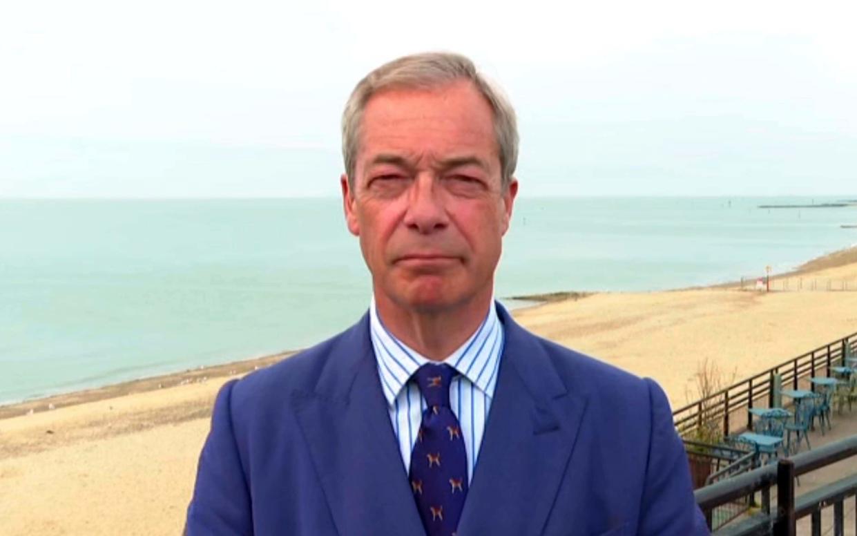 Nigel Farage, the Reform leader, appears on ITV's Good Morning Britain programme