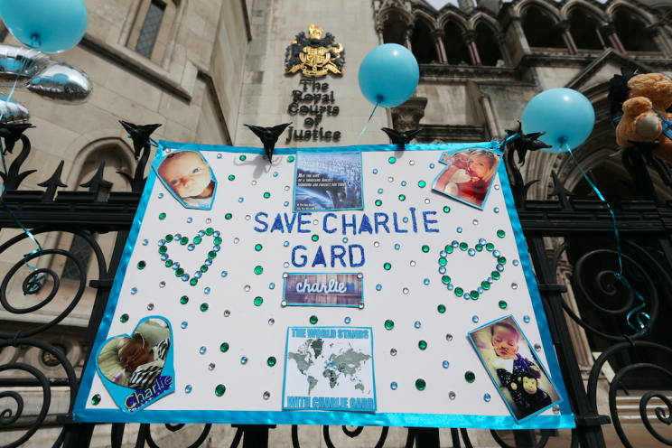 Charlie's parents yesterday abandoned their fight to take Charlie to the US for experimental treatment (PA)