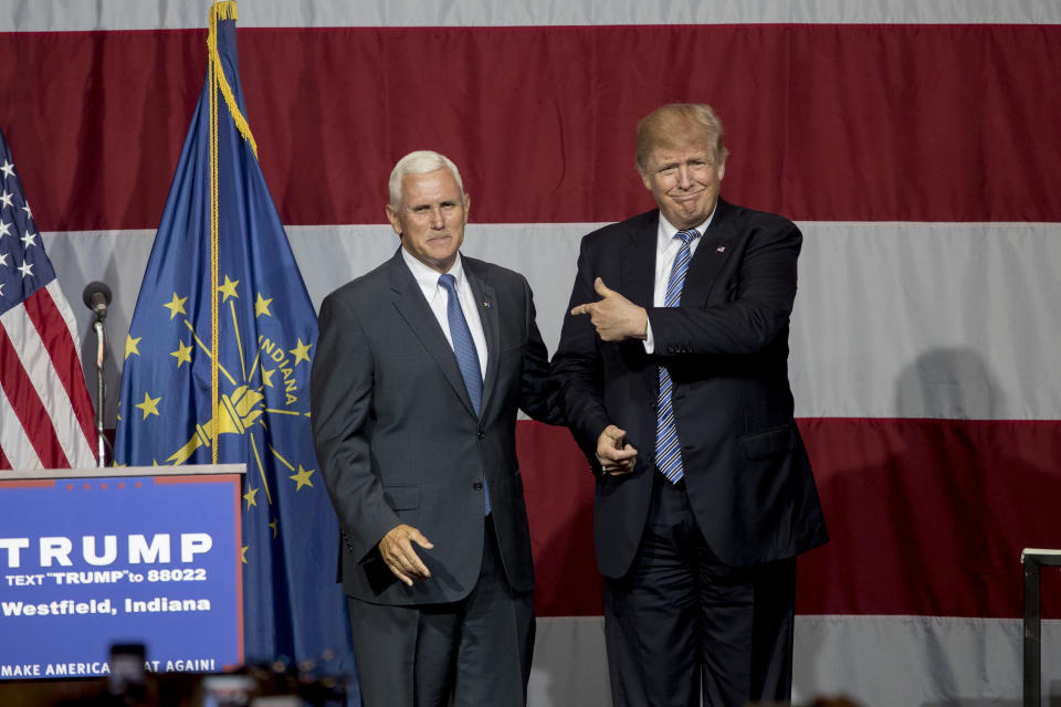 Mike Pence and Donald Trump.