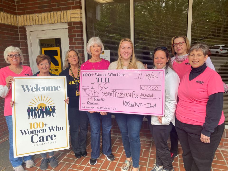 The Tallahassee Chapter of 100+ Women Who Care donated $27,500 for their fourth quarter funding to the International Rescue Committee (IRC) of Tallahassee.