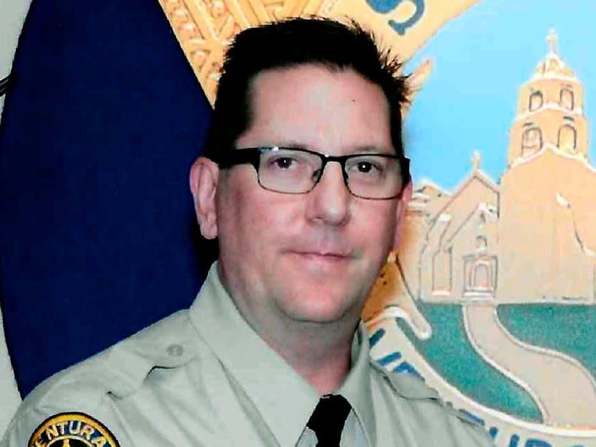 Sergeant Ron Helus, who was killed 7 November, 2018, in a deadly shooting at a country music bar in Thousand Oaks, California. Authorities say Helus was shot five times by a gunman who killed 11 others, but struck fatally by a bullet fired by a highway patrolman: AP/Ventura County Sheriff's Department