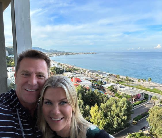 <p>Alison Sweeney Instagram</p> Alison Sweeney poses for a selfie with her husband Dave Sanov