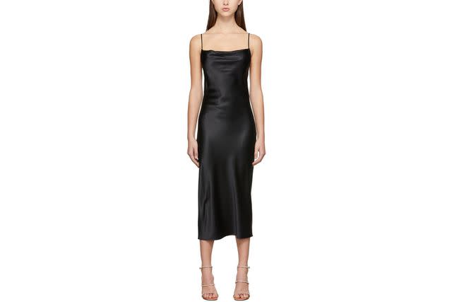 Lilysilk Cowl Neck Champagne Silk Slip Dress US Online