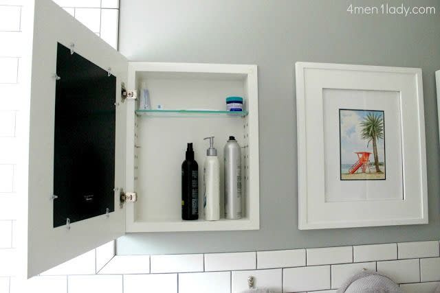 Sneak Cabinets Behind Picture Frames