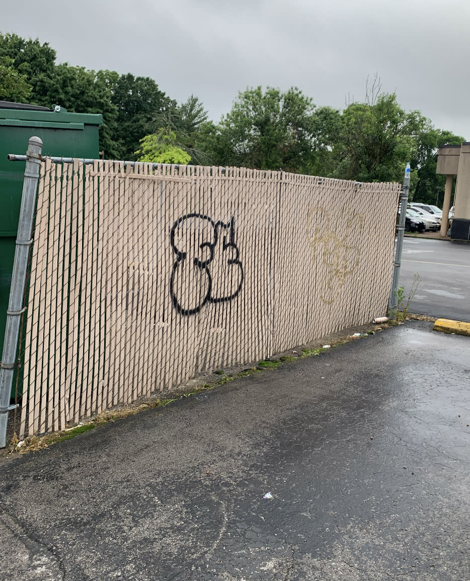 Fence with graffiti on it (Courtesy Alaina Schwartz)