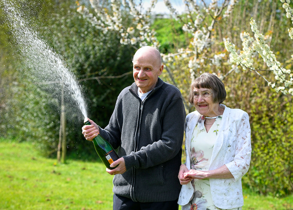 Denis and Ann Fawsitt are planning to treat themselves to a house and garden makeover. (SWNS)