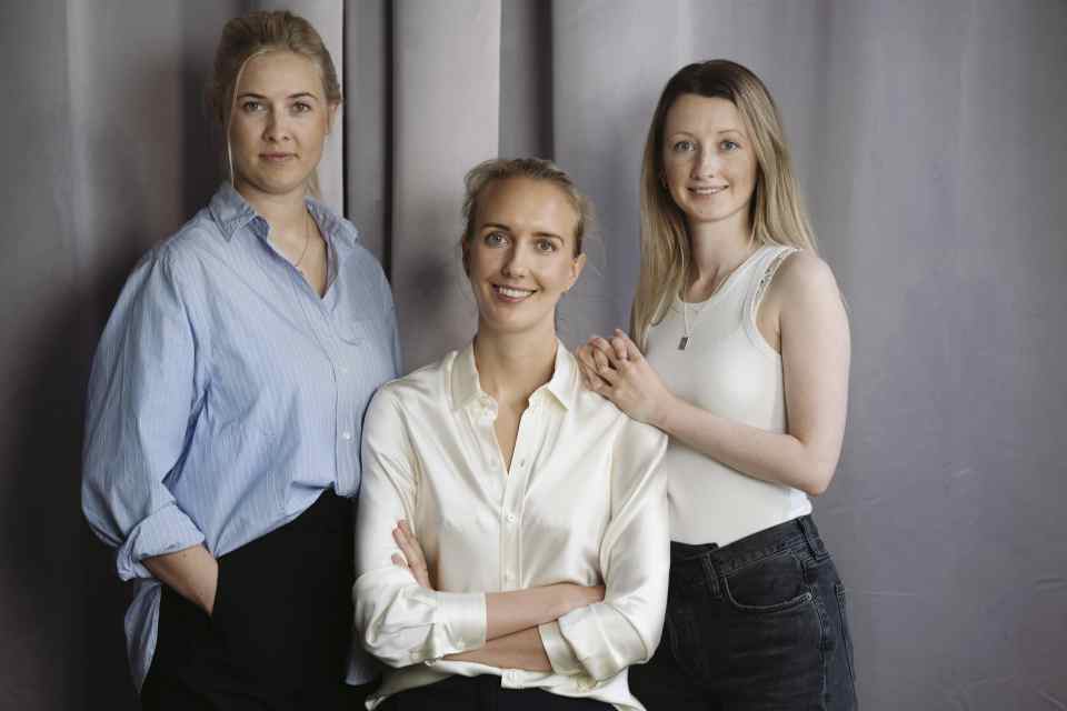 Female Invest founders Anna Sophia Hartvigsen, Camilla Falkenberg and Emma Bitz