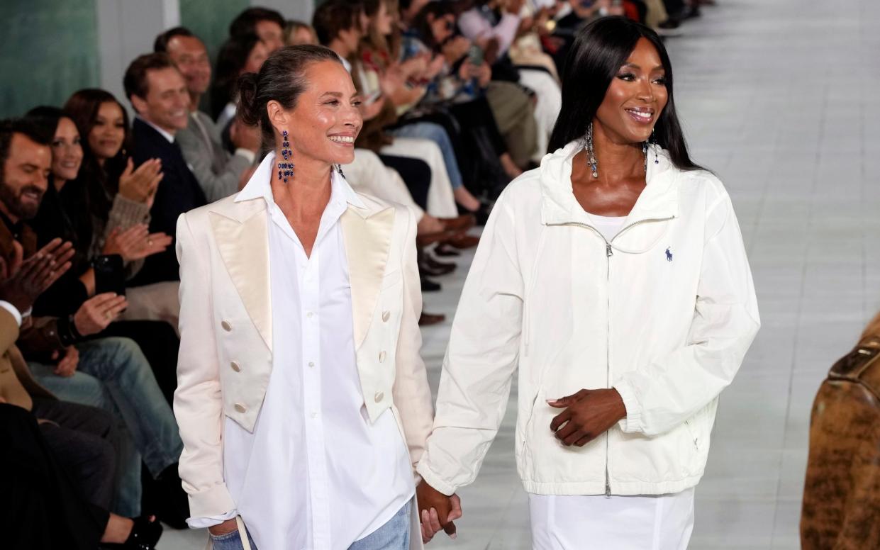 Christy Turlington and Naomi Campbell both made runway appearances at Ralph Lauren's show in the Hamptons