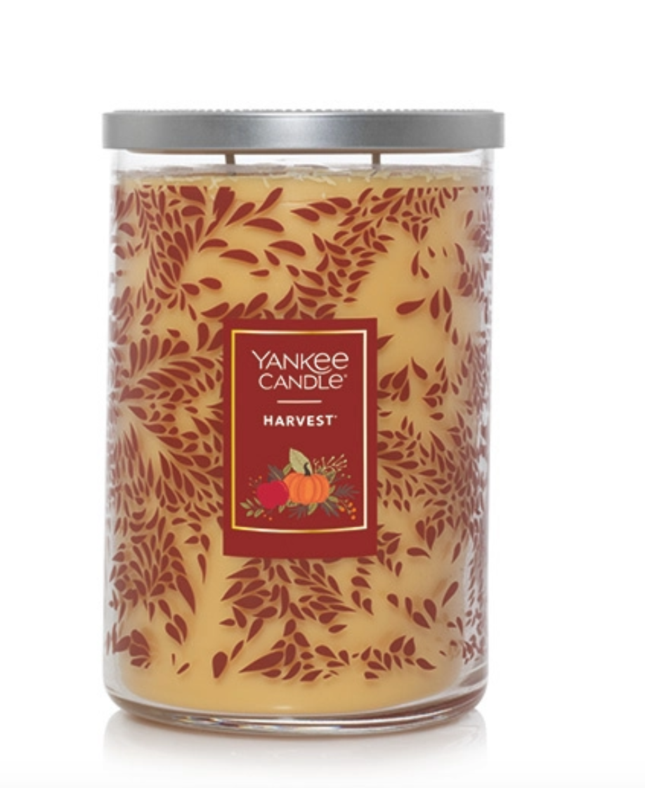Harvest scented candles are on sale now at Yankee Candle. 