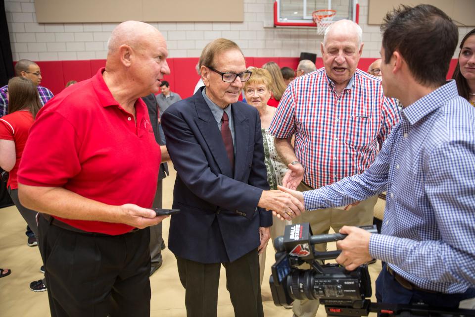 Hundreds of family, officials and former players attend the opening of the Dr. Don Shondell Practice Center Saturday at Ball State University.