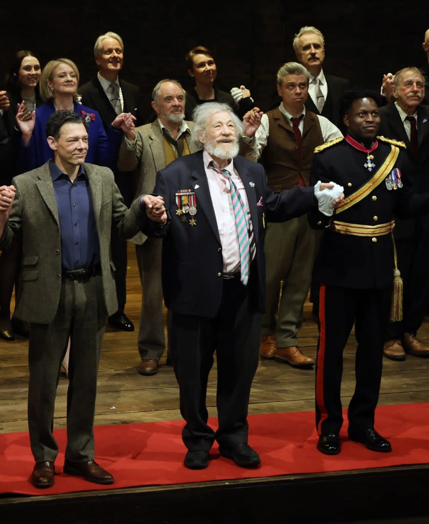 Ian McKellen in “Player Kings” on the West End. Hoda Davaine/Dave Benett/Getty Images