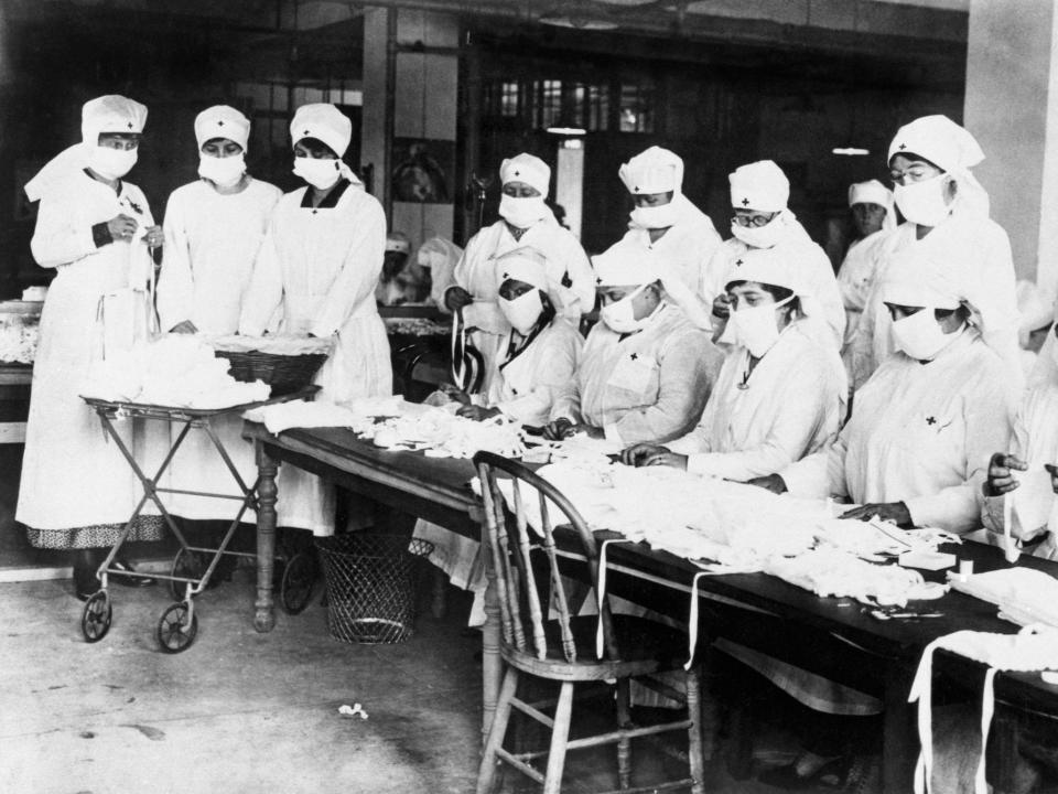 nurses masks spanish flu 1918