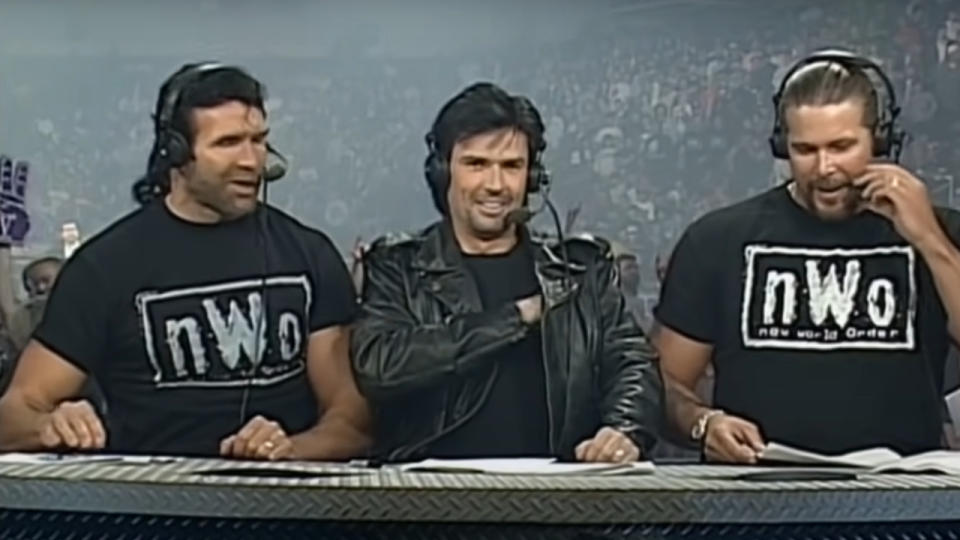 Scott Hall, Eric Bischoff, and Kevin Nash on Monday Nitro