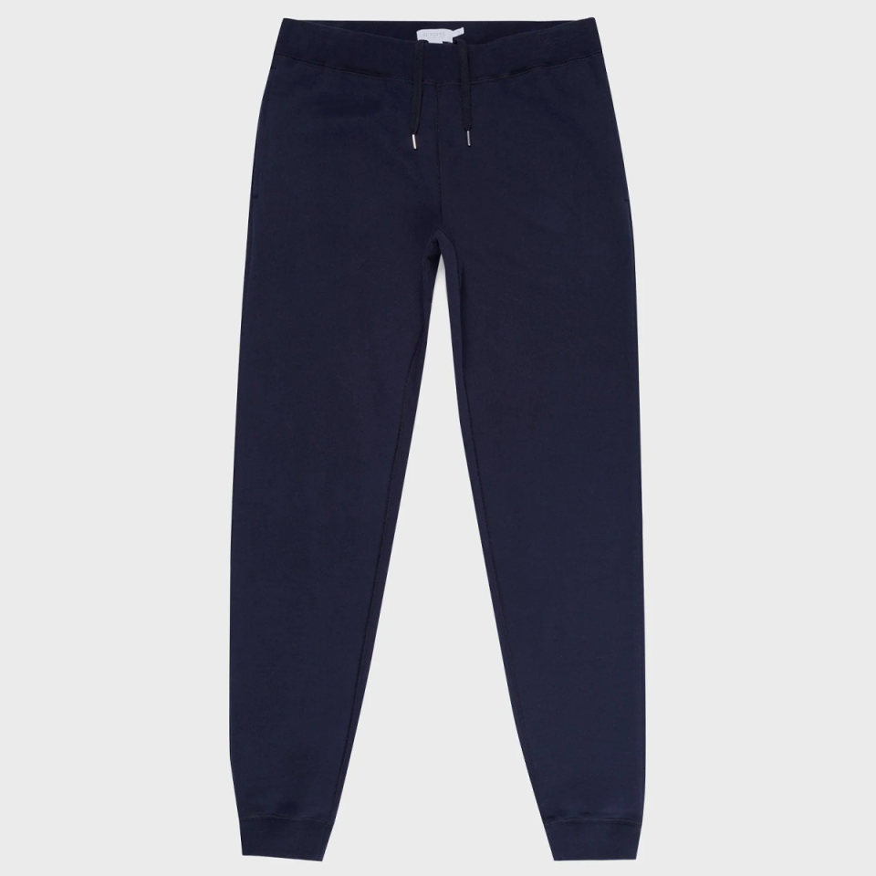 <p><a href="https://go.redirectingat.com?id=74968X1596630&url=https%3A%2F%2Fus.sunspel.com%2Fproducts%2Fmens-cotton-loopback-track-pant-in-navy&sref=https%3A%2F%2Fwww.menshealth.com%2Fstyle%2Fg25474450%2Fbest-mens-sweatpants%2F" rel="nofollow noopener" target="_blank" data-ylk="slk:Shop Now;elm:context_link;itc:0;sec:content-canvas" class="link ">Shop Now</a></p><p>Loopback Sweatpants</p><p>sunspel.com</p><p>$165.00</p>