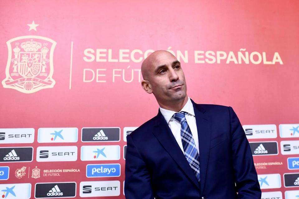 Spanish Football Federation president Luis Rubiales is eager to see the 2019/20 LaLiga season completed (AFP via Getty Images)