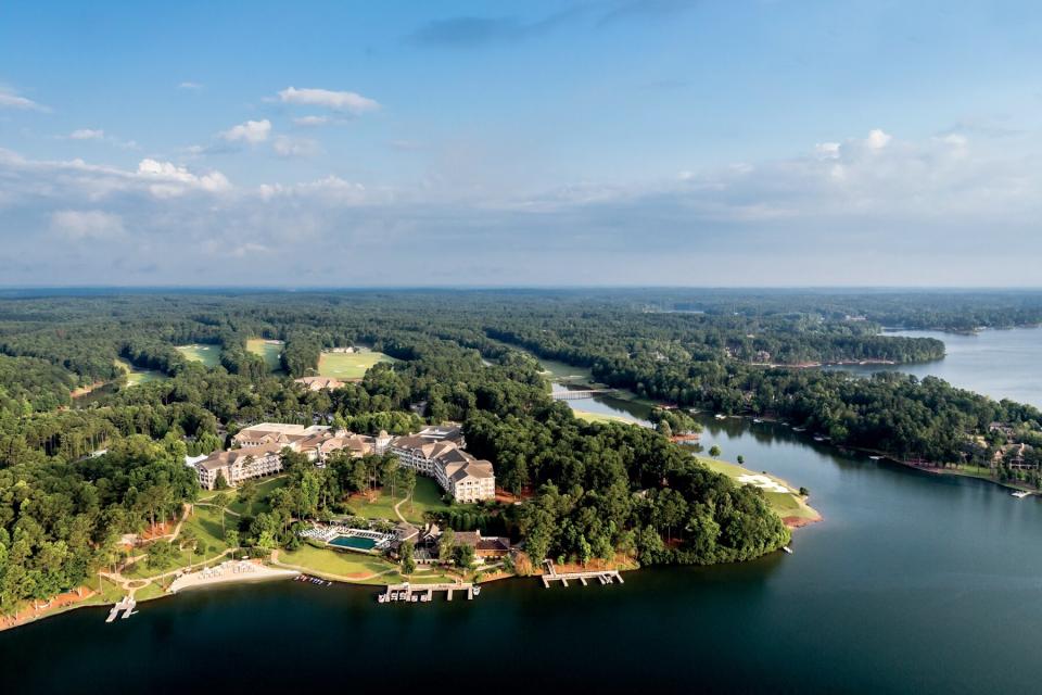 Aerial view of The Ritz-Carlton Reynolds, Lake Oconee, Georgia