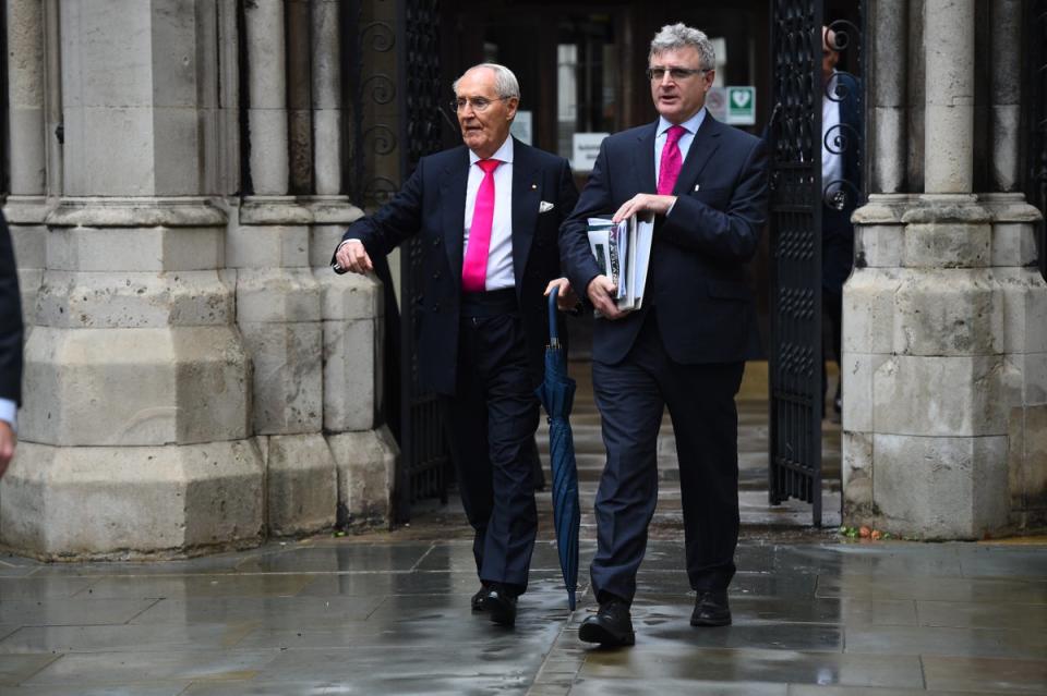 The court was told Sir Frederick, left, ignored orders ‘until his feet were put to the fire’ (Kirsty O’Connor/PA) (PA Archive)