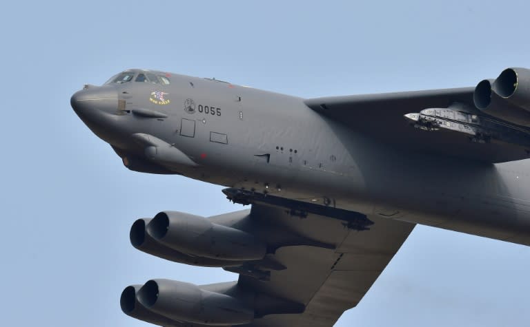 A US B-52 bomber flew close to the inter-Korean border on January 10, in a show of force after Pyongyang conducted an underground nuclear test on January 6