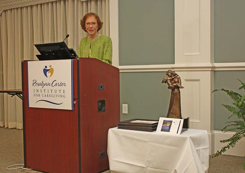 Speaking at the Rosalynn Carter Institute for Caregivers in 2011