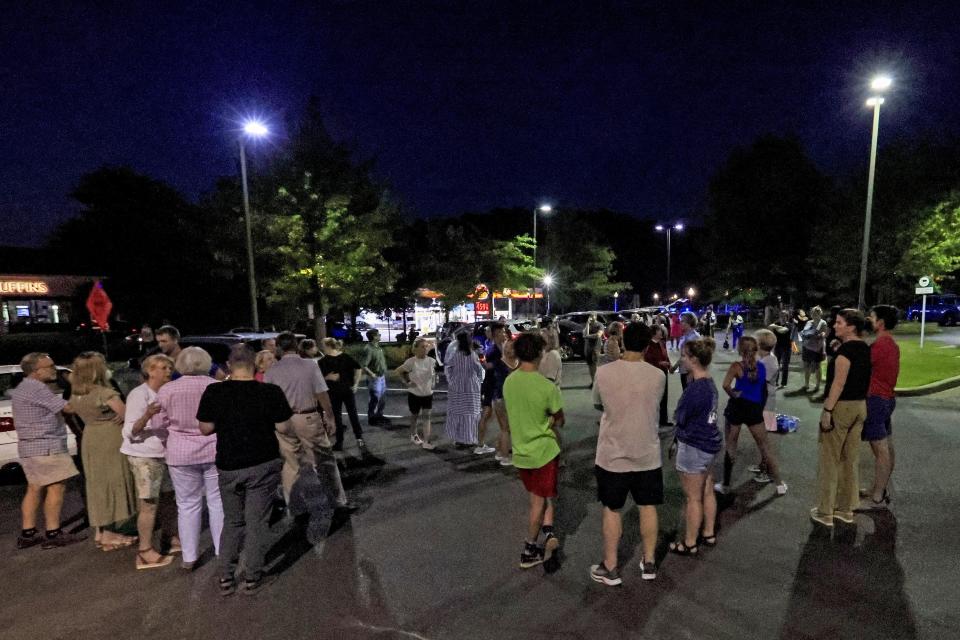 Church members gather for a prayer circle after a shooting at the Saint Stephen's Episcopal Church on Thursday, June 16, 2022, in Vestavia Hills, Ala. / Credit: Butch Dill/AP