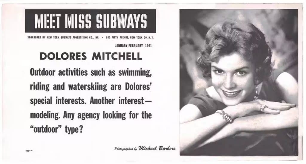 Byrne got a modeling contract after taking her Miss Subways poster to different agencies.