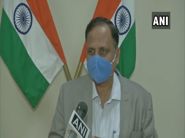 Delhi Health Minister Satyendar Jain speaking to ANI on Thursday.