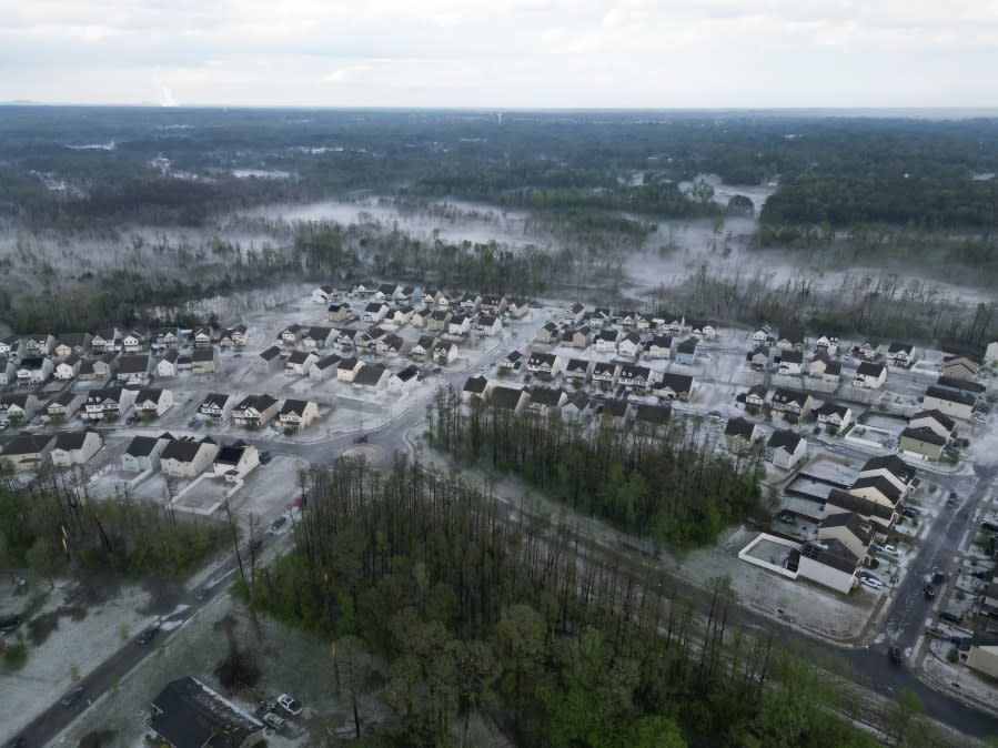 Hail litters neighborhood (Chatham McKinny)