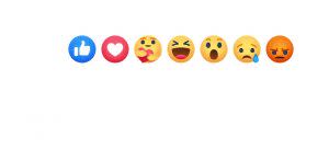 目前臉書上常駐的表情符號有六種，而在新表情符號推出後，「關懷」將排在「愛心」和「哈哈」之間。(圖／翻攝自推特）