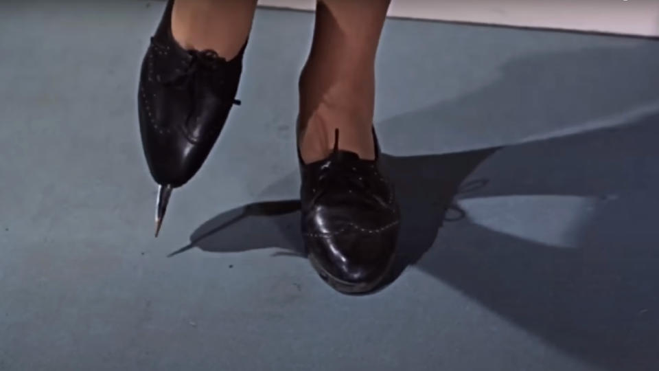 Rosa Klebb's shoe blade, on display, in From Russia with Love.