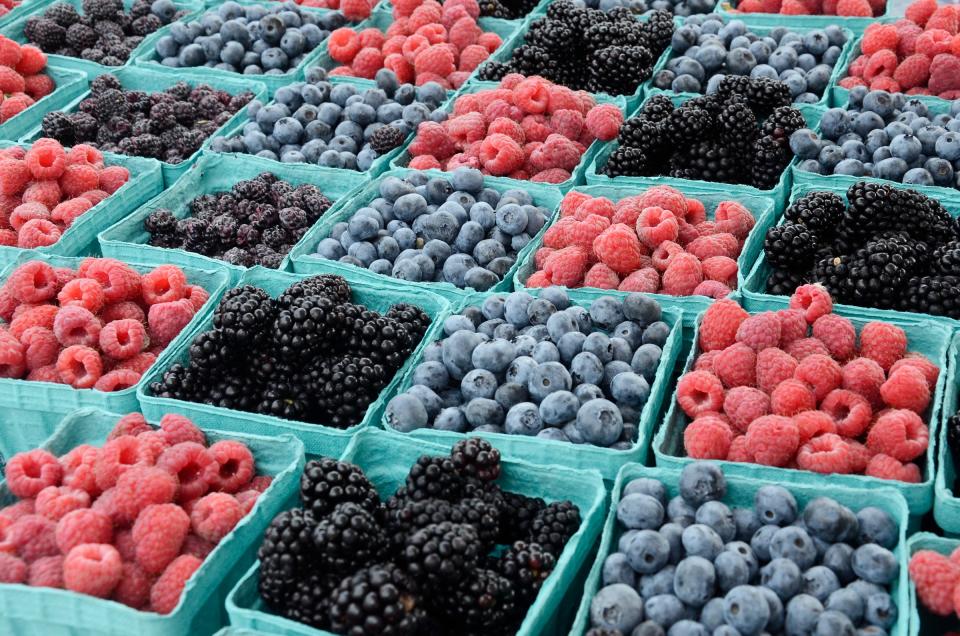 A variety of fresh berries will be available at local farmers markets this summer.