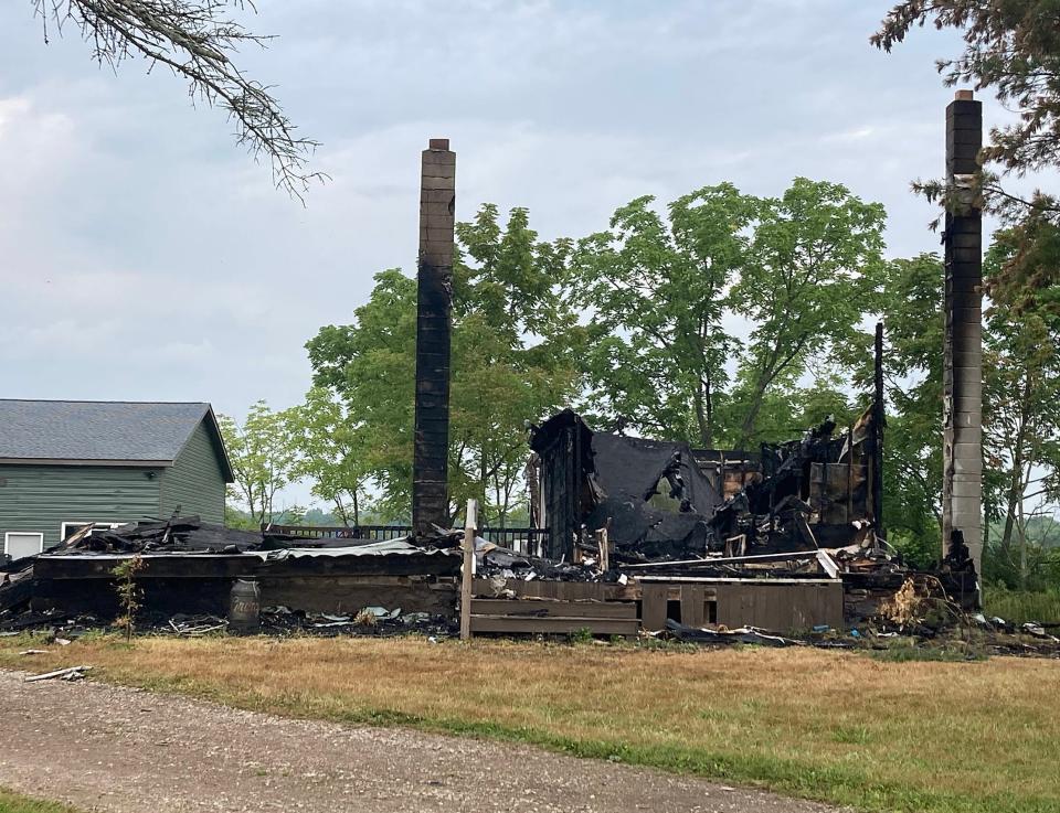 A McKean Township man whose home in the 3300 block of East Stancliff Road was destroyed by fire on Aug. 1 is accused by Pennsylvania State Police of creating a hazardous condition on the property by intentionally knocking over a tank on the property, releasing large amounts of natural gas.