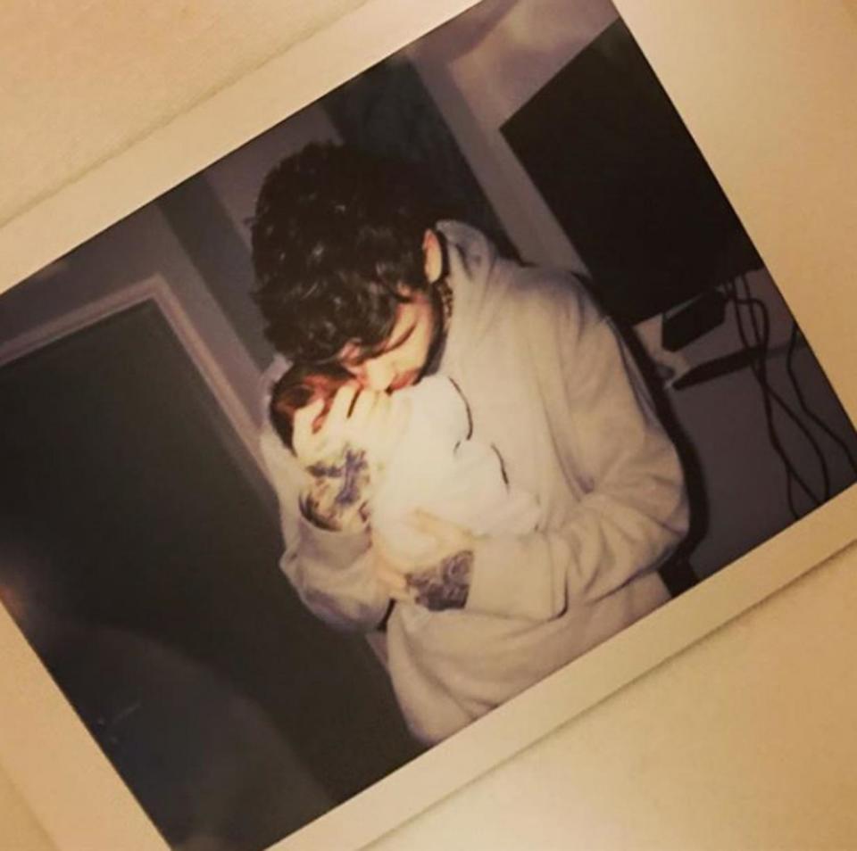 Daddy duties: Liam Payne with his son Bear (Cheryl/Instagram)