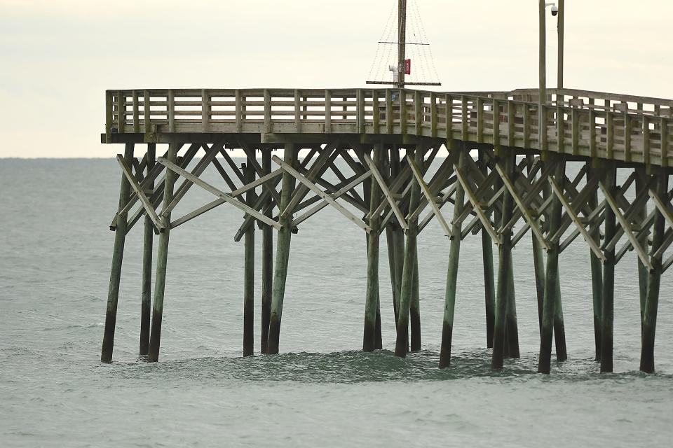 The Surf City Pier Wed. Jan. 31, 2024 in Surf City, N.C. Surf City is celebrating its 75th anniversary this March. KEN BLEVINS/STARNEWS