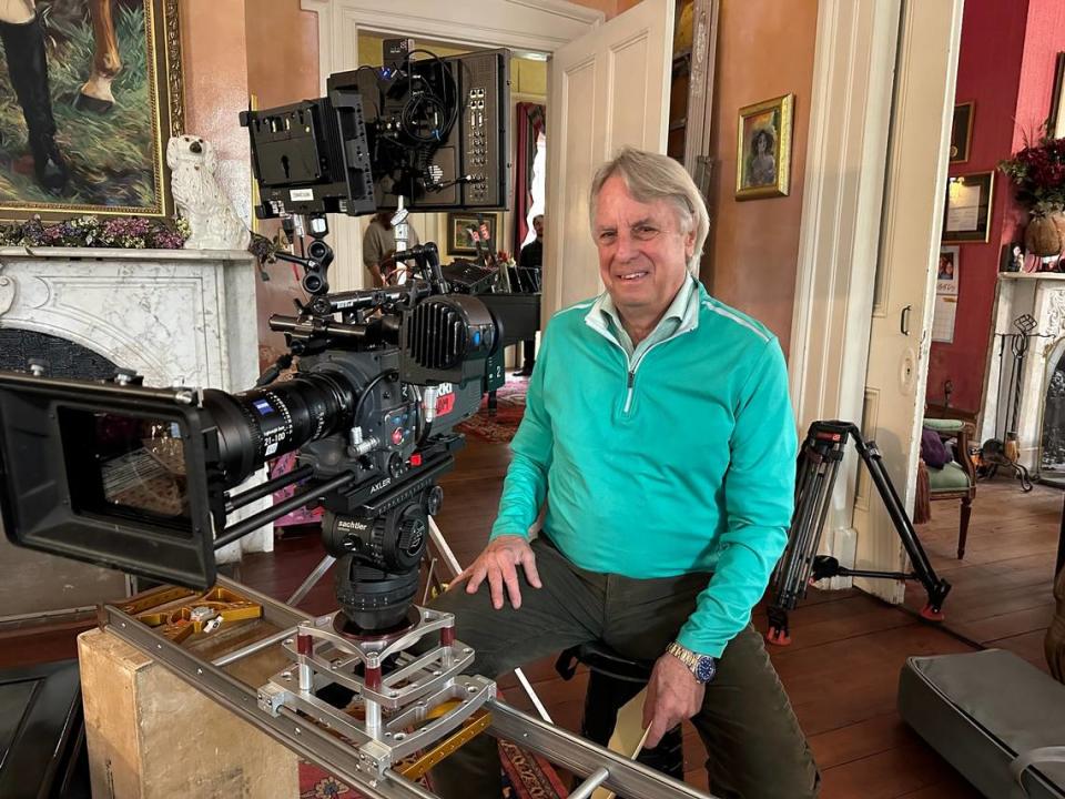 Walter Czura of Hilton Head Island wrote “The Final Run.” He’s shown here on the set in a Beaufort home during filming last year.