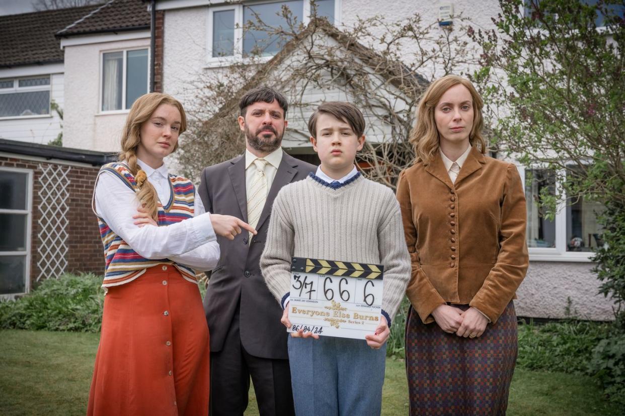 embargoed 250424 0001amy jameskelly, simon bird, harry connor, kate o'flynn, everyone else burns, season 2