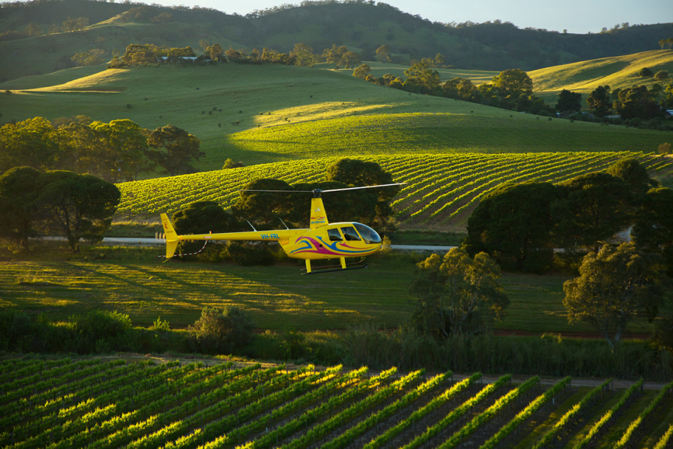 Barossa Valley Wine Tour with Lunch and Helicopter Flight.