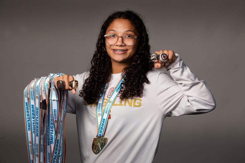 All County Wrestling - Lake Gibson High School - Gabriela Tedesco in Lakeland Fl. Monday March 25, 2024.
Ernst Peters/The Ledger