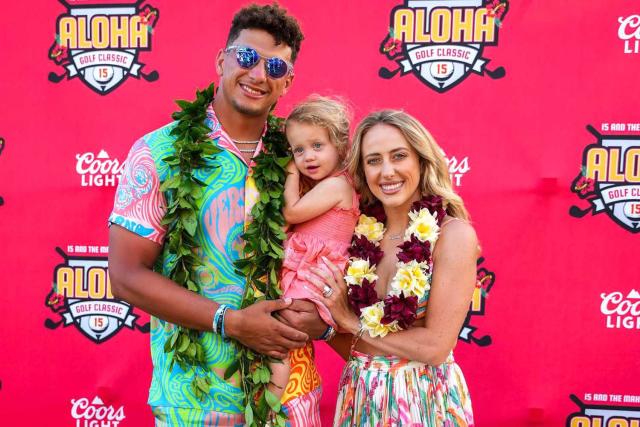 Patrick and Brittany Mahomes Wear Coors Light-Themed Onesies