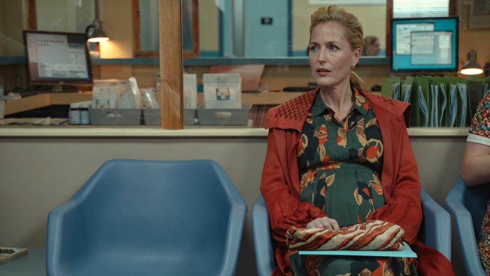 Sex Education Season 3. Gillian Anderson as Jean Milburn in Episode 5 of Sex Education Season 3. Cr. Sam Taylor/NETFLIX © 2020