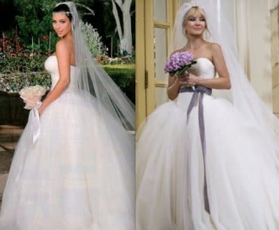 Kim Kardashian's Vera Wang wedding dress looks a lot like the one Kate Hudson wore in 