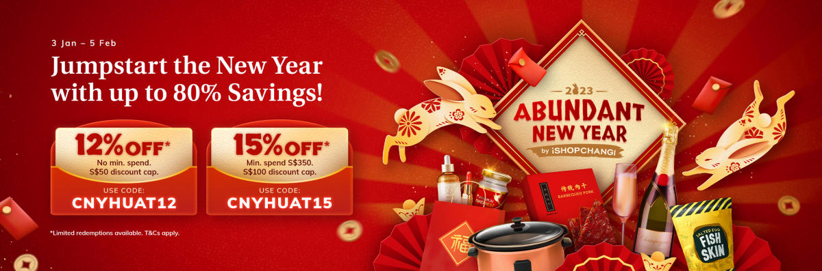 Jumpstart the New Year With Up to 80% in Savings on iShopChangi's