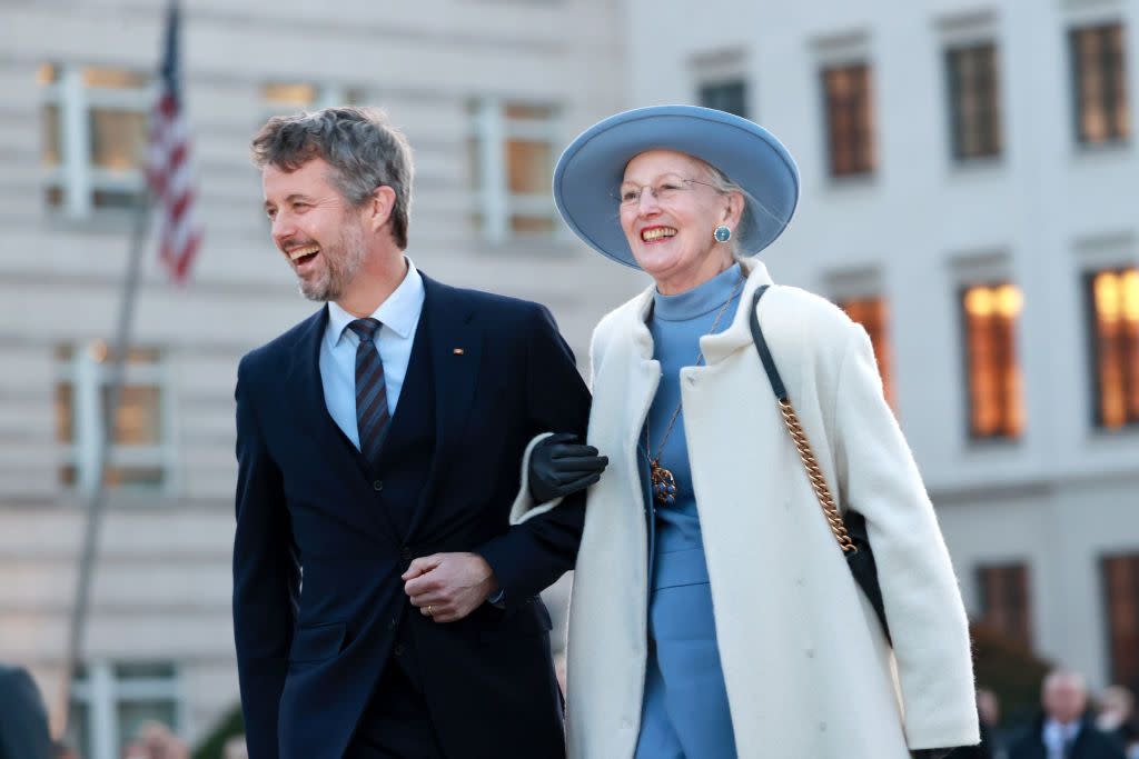 queen margrethe of denmark and crown prince frederik visit germany