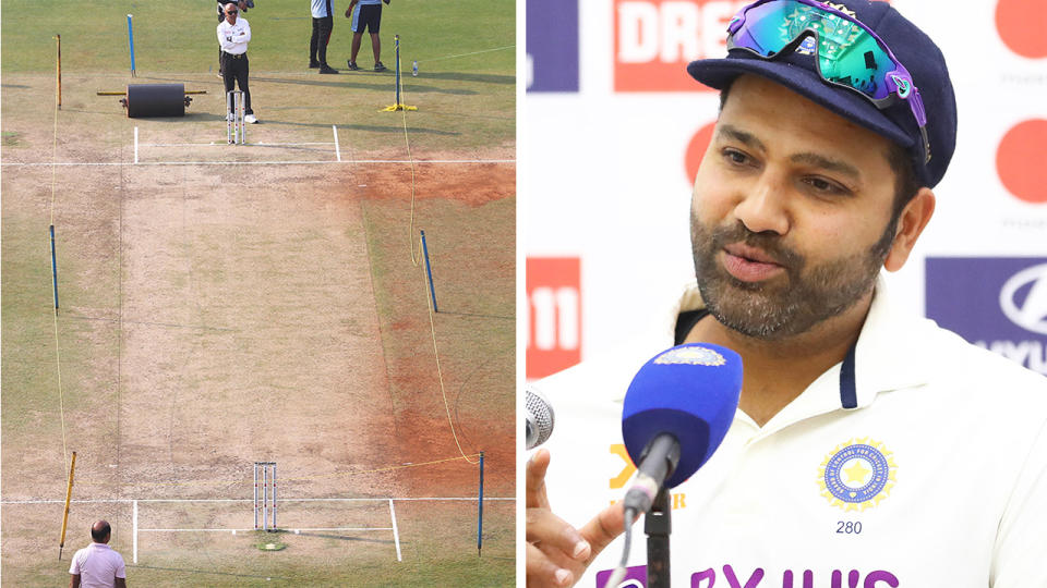 The Indore pitch and Rohit Sharma talks to the media.