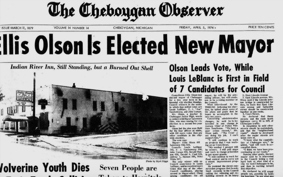 The April 5, 1974 edition of The Cheboygan Observer.